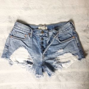 We the Free Distressed Denim Shorts 25 (XS)